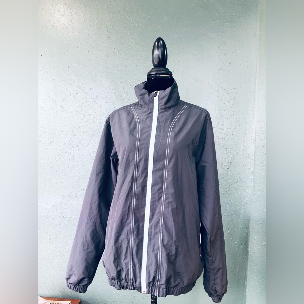 Ping Gray Lightweight Jacket windbreaker with White Trim M